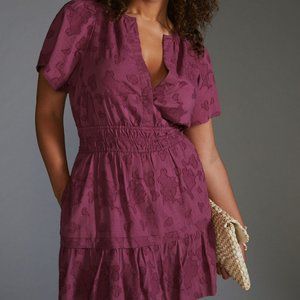 Anthropologie Somerset Mini Dress in Plum 1x